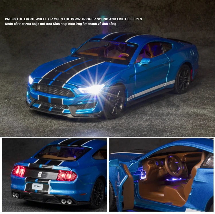 Модель автомобиля Ford Mustang Shelby GT350 GT500 1:32 модель из сплава функция оттяжки детская