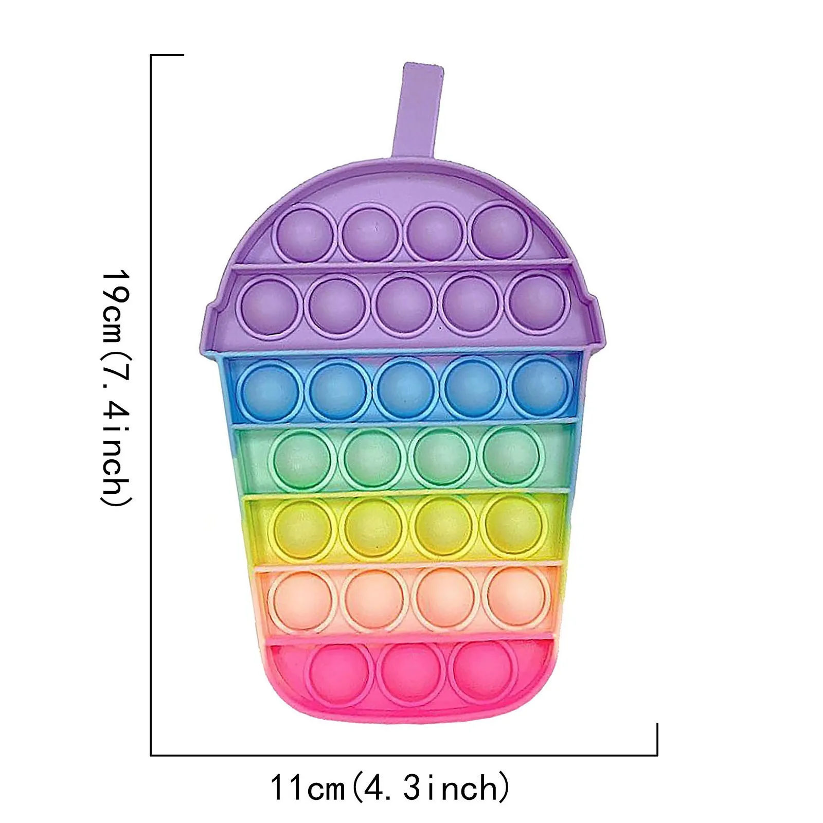 

Fidget Reliver Stress Toys Rainbow Push It Bubble Antistress Toys Sensory Toy To Relieve Autism Free Shipping Decompression Toy