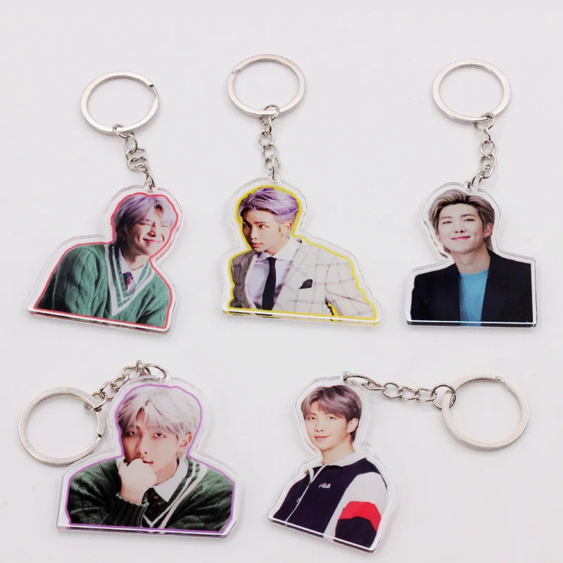 

Kpop Bangtan Boys карта души 7 RM двухсторонний прозрачный брелок аксессуары кольцо для ключей Милая подвеска акриловый брелок