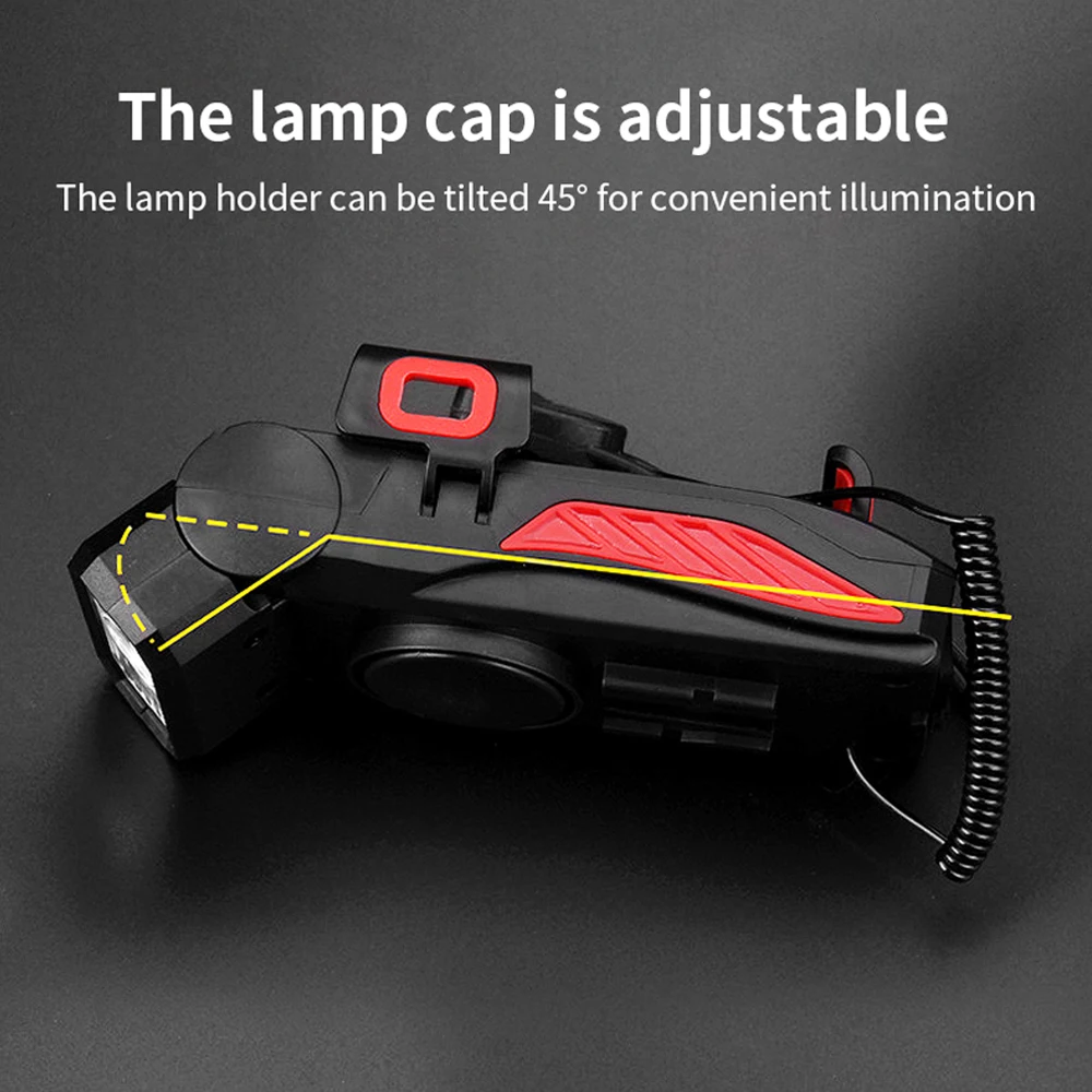 cyclingbox mtb bike front light fog lamp phone holder horn headlight portable usb charging light riding bicycle accessories free global shipping