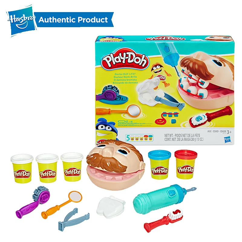 Hasbro Play Doh маленький стоматолог красочный грязевой Забавный пирог детская мягкая глина Плайя креативный Play Doh DIY Набор игрушек слизи прозрачный пушистый