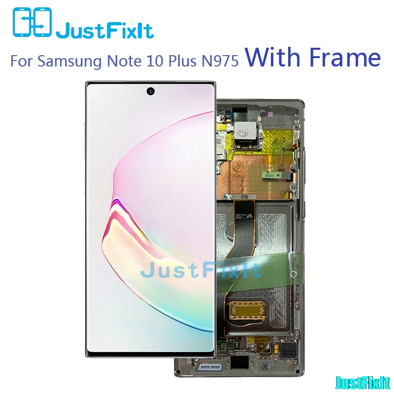 Оригинальный ЖК дисплей с рамкой для Samsung Galaxy Note 10 plus дигитайзер сенсорного