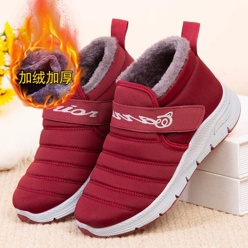 

Women's Winter Shoes Non-slip Ankle Boots Sneakers For Women Ladies Cotton Flat Shoes 2021 Warm Plush Slip on Female Footwear554