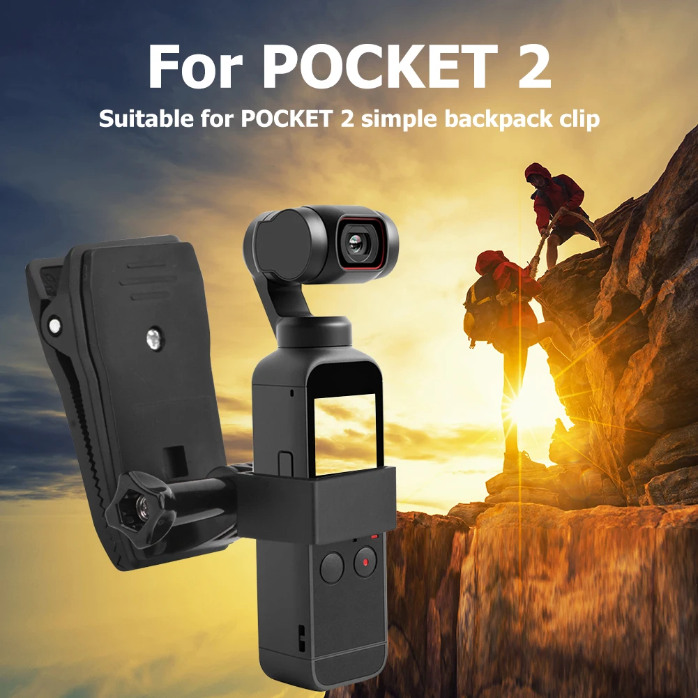 

Backpack Strap Mount Clip Holder with Expansion Bracket Screw Lightweight Pack Portable Sky Supplies for DJI Pocket 2