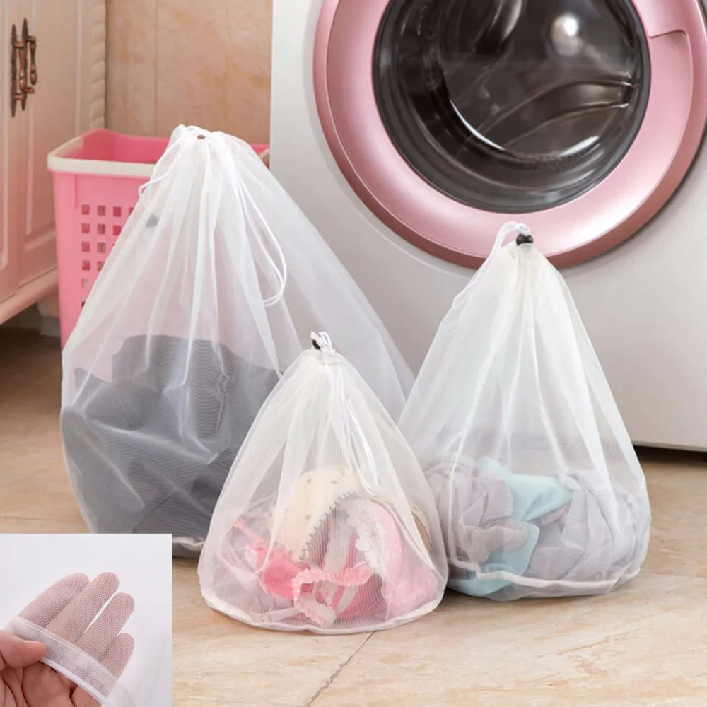 

3 Size Washing Laundry bag Clothing Care Foldable Protection Net Filter Underwear Bra Socks Underwear Washing Machine Clothes
