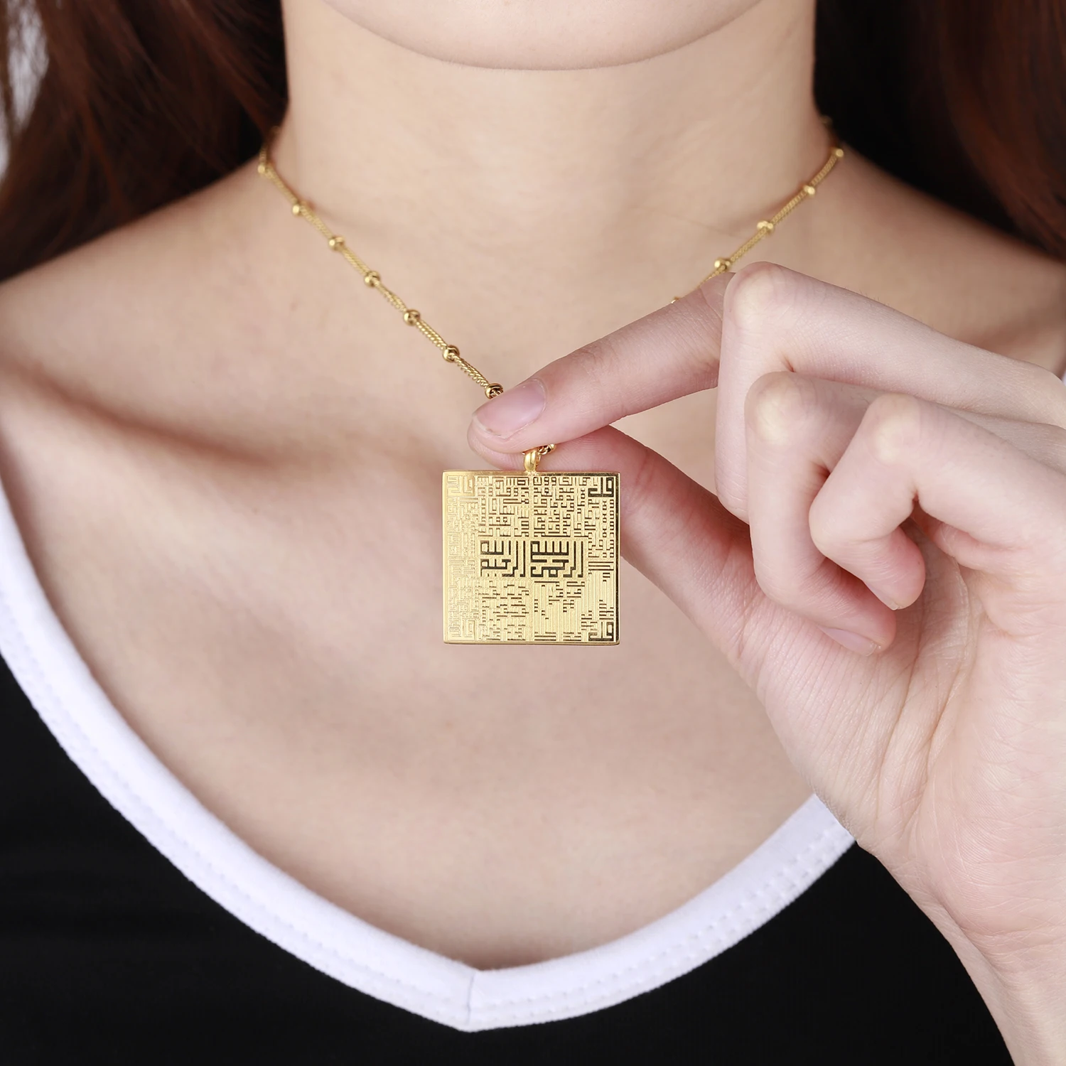 Ожерелье для женщин и мужчин с арабской каллиграфией ожерелье из 4 коланов Сура