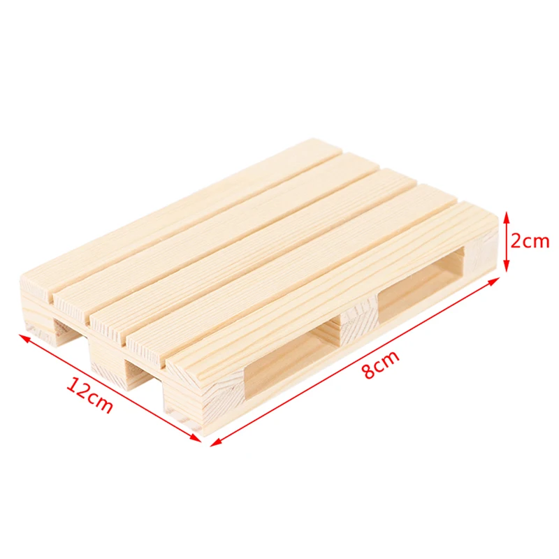 

Rectangular Wooden Small Tray Mini Pallet Beverage Coasters Insulation Pad Cup Coaster Pot Holder Mat 12*8*2CM
