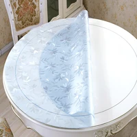 round pvc tablecloth glass soft cloth table cover home kitchen placemat dining roomwaterproof oilproof able cover 1 0mm