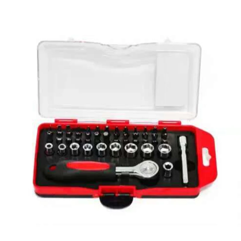 

23/29/30/38pcs Auto Car Hand Repair Tool Set Mini Screwdriver Bit Professional Socket Wrench Ratchet