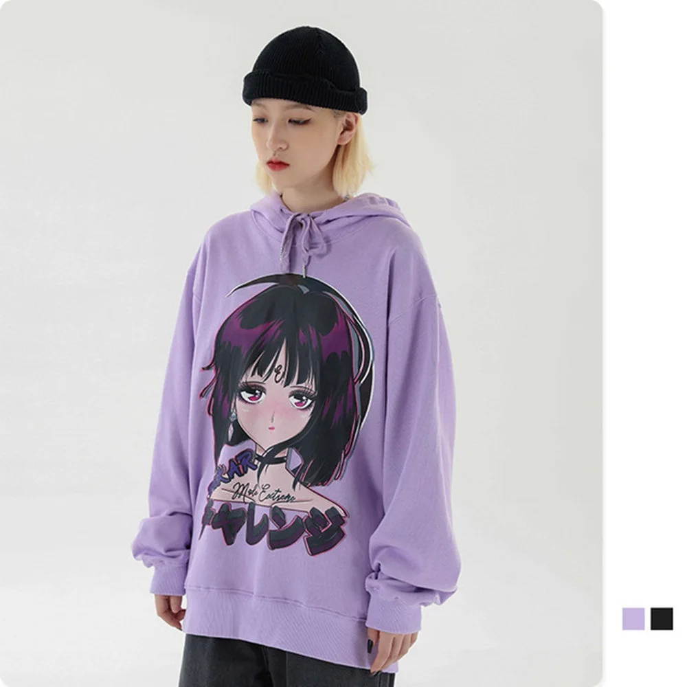 

Комикс, новинка, Мужская толстовка для двух девушек с принтом в стиле хип-хоп, уличная одежда 2021, толстовка большого размера, мужская толстовка с капюшоном