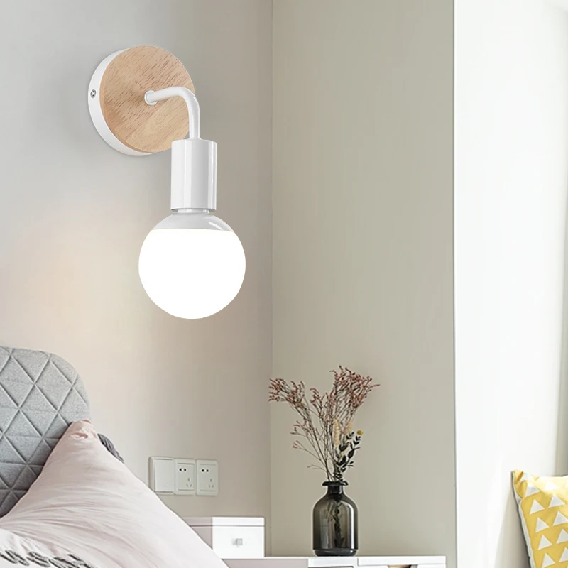 

Nordic Minimalism Gold Led Bedside Wall Lamps Concise Glass Ball Study Mirror Bathroom Light Fixtures Free Shipping