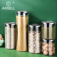 airbell kitchen storage food box organizer container glass jars fridge with lid cans canisters cereal dispenser cabinet rice