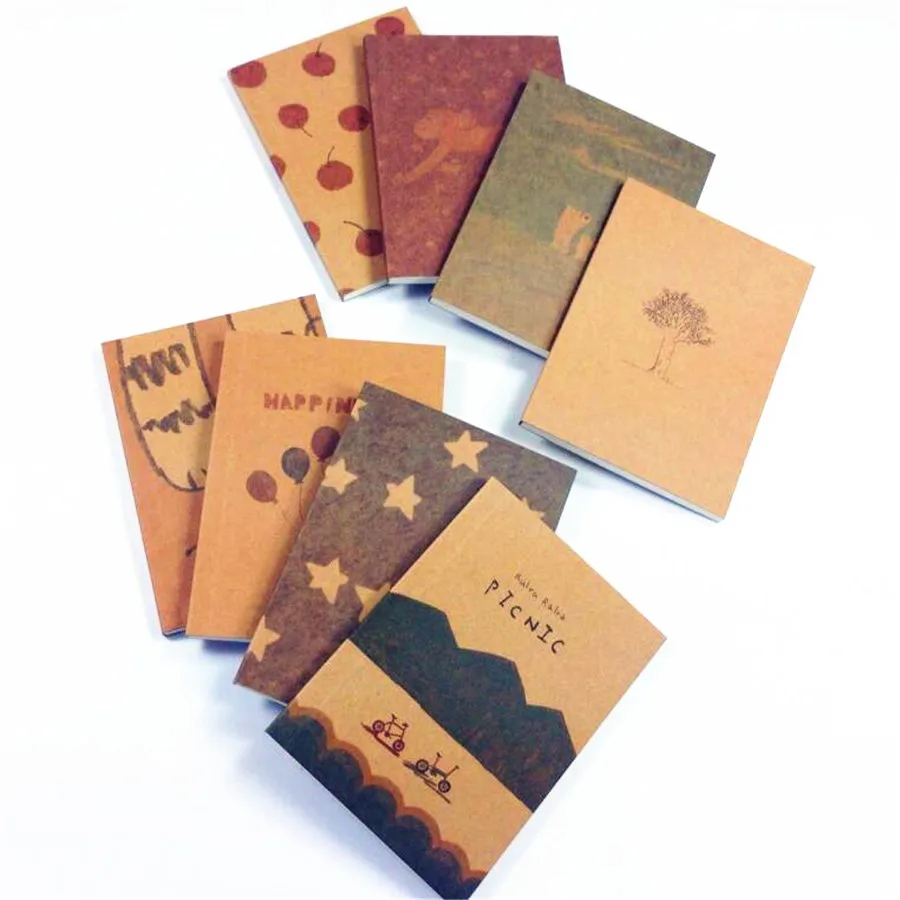

1PC/LOT NEW Vintage Paint Pattern Creative Notebook / Paper Notepad / Blank Inner Page Book Free Shipping