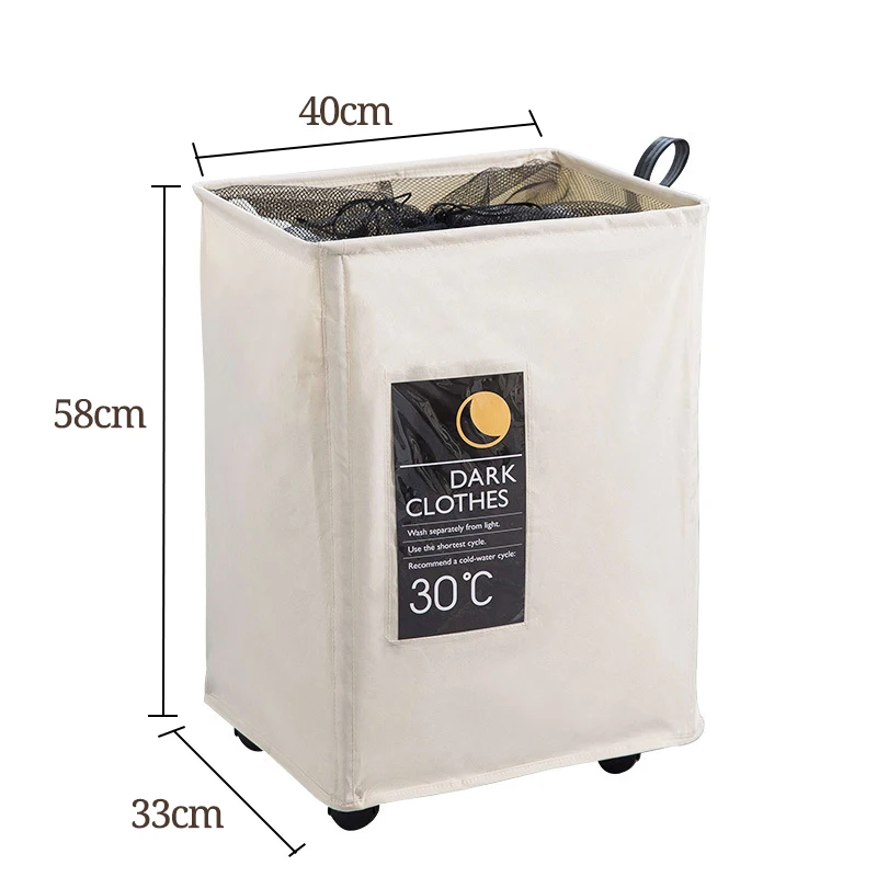 

Foldable Large Storage Basket Caster Laundry Basket Collapsible Hamper Barrel Dirty Clothes Laundry Bag Organization with Wheels