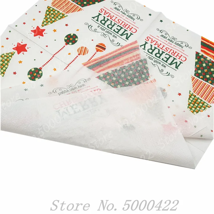 20 шт. бумажные салфетки для стола рождественской вечеринки кафе отеля банкета