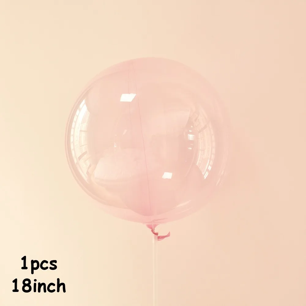 pink 1 шт. красочный хрустальный шар 18 дюймов БОБО гелиевые надувные шары свадебное украшение прозрачный шар пузырьковый шар - Цвет: pink
