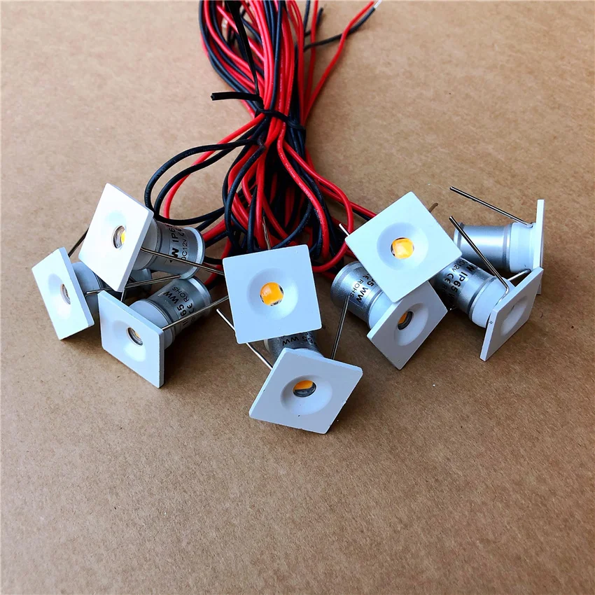 9 шт./лот DC12V 1W Mini LED Downlight Bridgelux Chip Waterproof IP65 светодиодный прожектор светильник для