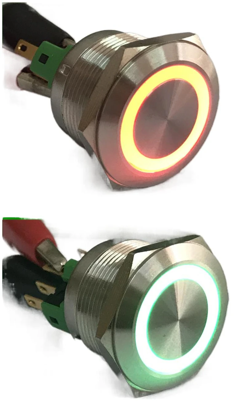 Двухцветный кнопочный переключатель ELEWIND 22 мм (PM221F-11E/R-G/12 В/с PM221F-11ZE/R-G/12 CE ROHS) -