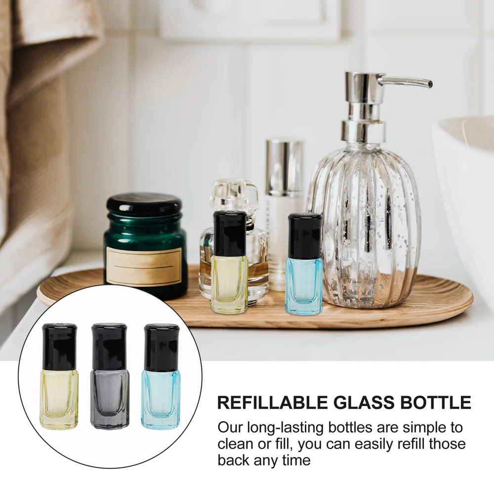 

6pcs 10ml Refillable Essential Oil Bottle Roller Bottle Perfume Sub-bottle