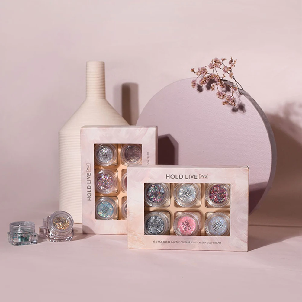 HOLD LIVE блестящие тени для век Профессиональные Тени Палитра мерцающие макияжа с