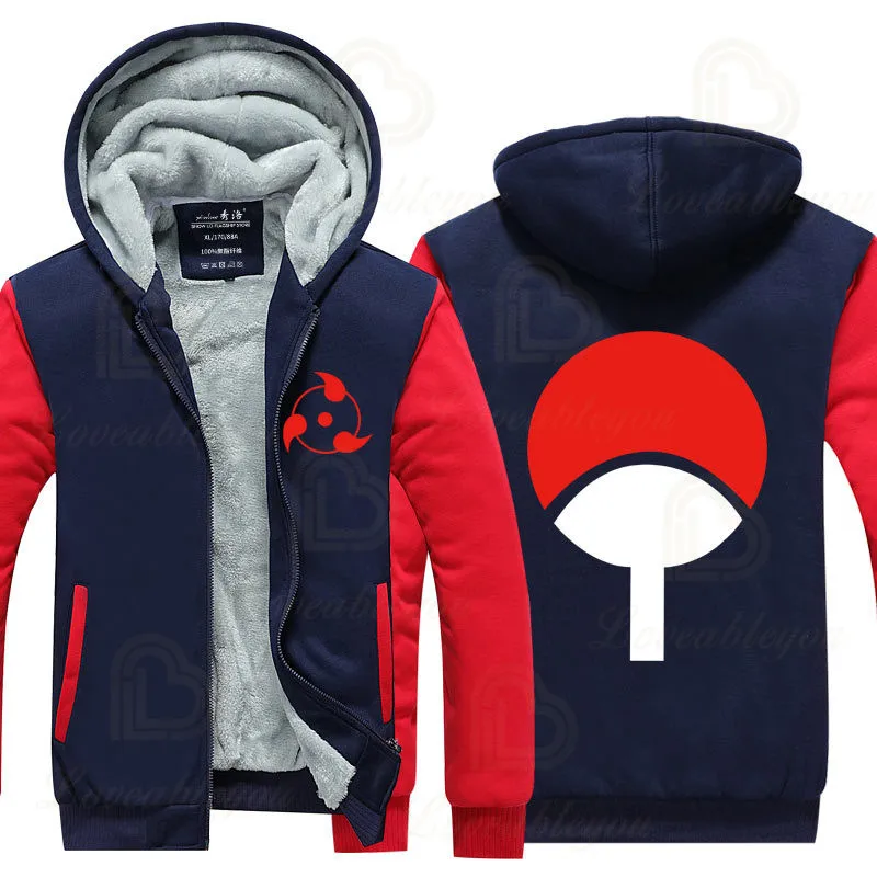 

Cosplay Costume Uzumaki Uchiha Sasuke Hoodies Autumn Tracksuit Sweatshirt Men's Winter Collar Cap Zipper Hoody Sport Sweatshirts