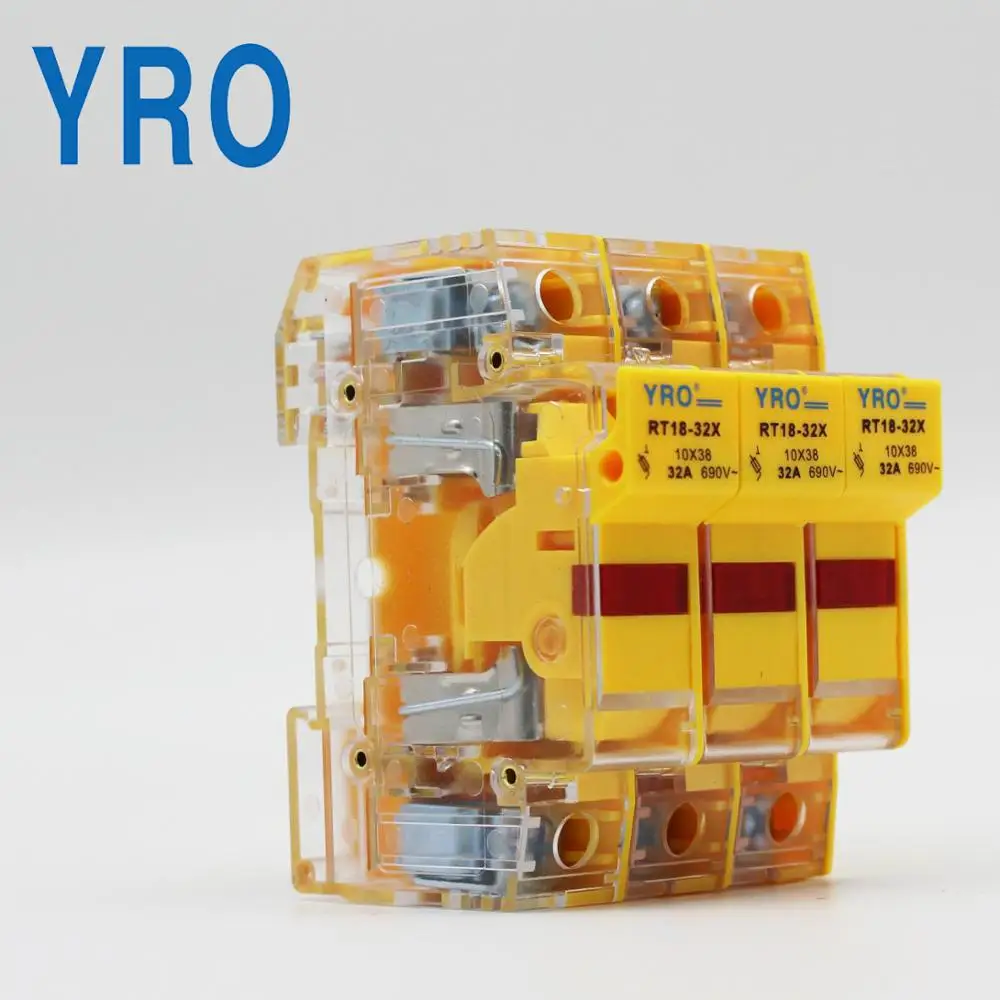 Цветное основание предохранителя 3P переменного тока 1 комплект 690 В с