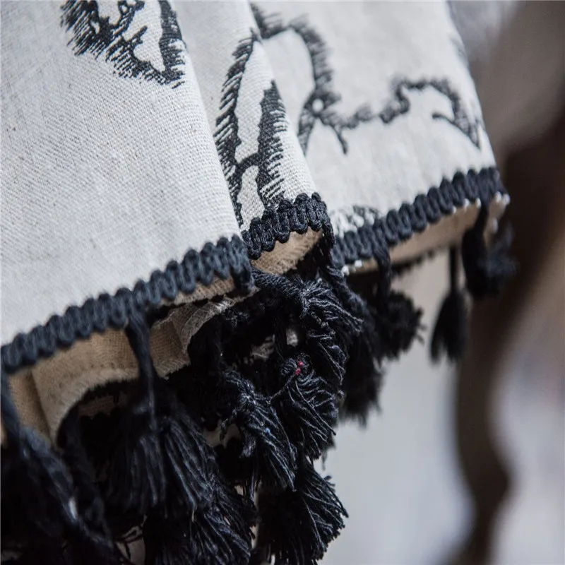 Занавески с рисунком в виде карты занавески кисточками затеняющие для гостиной