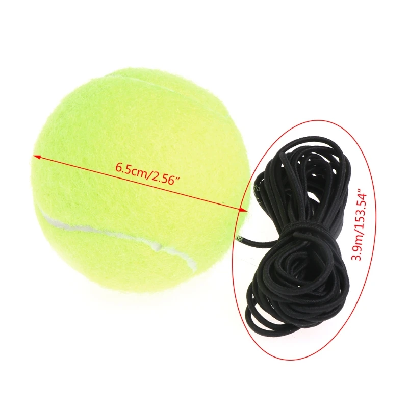 

New Green Resilience Tennis Balls Trainer Exercise Rubber Cord Elastic Band Rebound Training Tennis Dropshipping