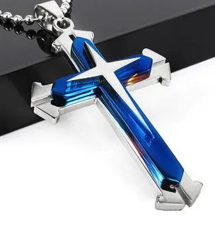 

New Stainless Steel Cross Necklace for Women 2021 Vintage Style Aesthetic Long Men's Neck Chains Choker Necklace Choker Chain