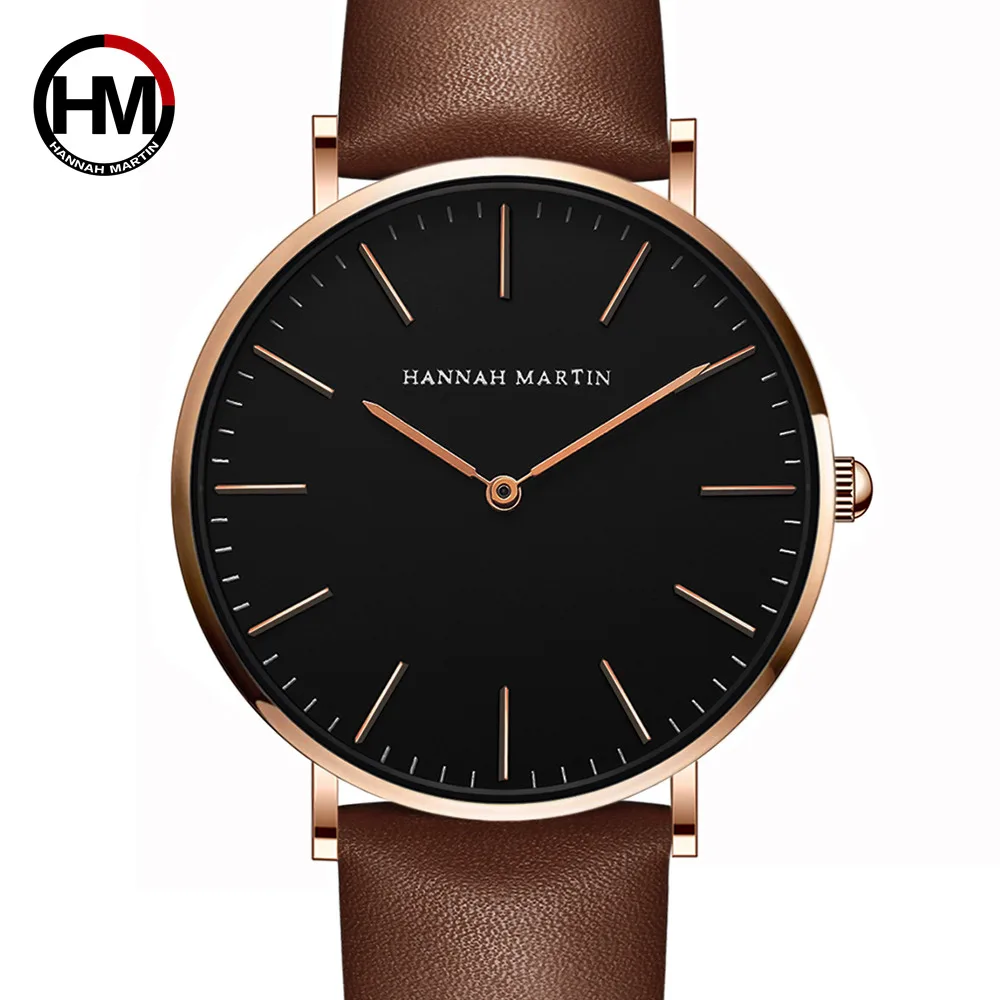 

New Japan Quartz Men Wristwatch Fashion Top Luxury Brand Sport Casual Waterproof Watches Genuine Leather Male relogio masculino