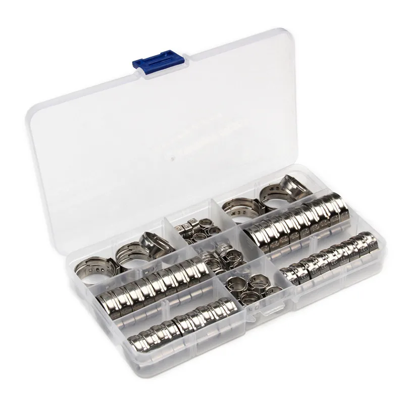 

Hose Clamp Kit 304 Stainless Steel Worm Gear Hose Clamps Assortment Kit Fuel Line Clamp for Water Pipe Plumbing Automotive