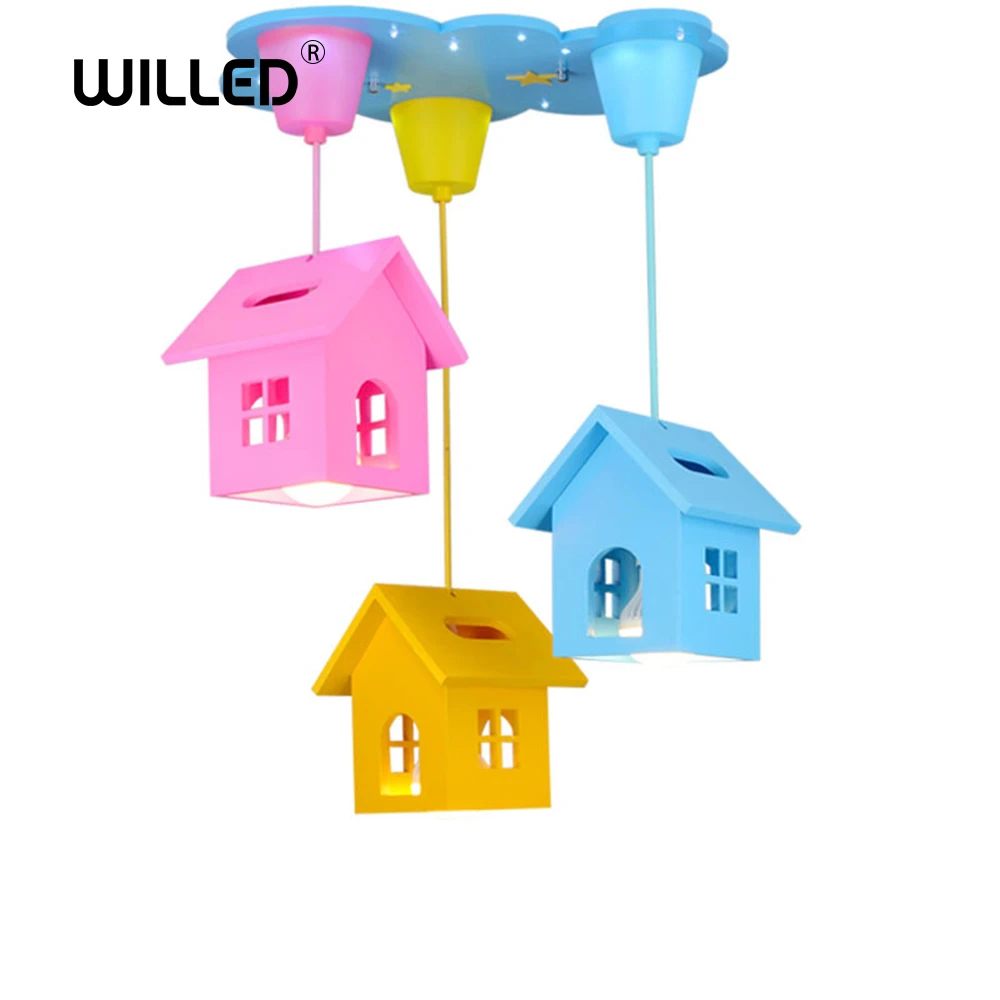 

children's room cartoon chandelier remote control chandeliers LED house lamp 15W lighting for kindergarten nursery school