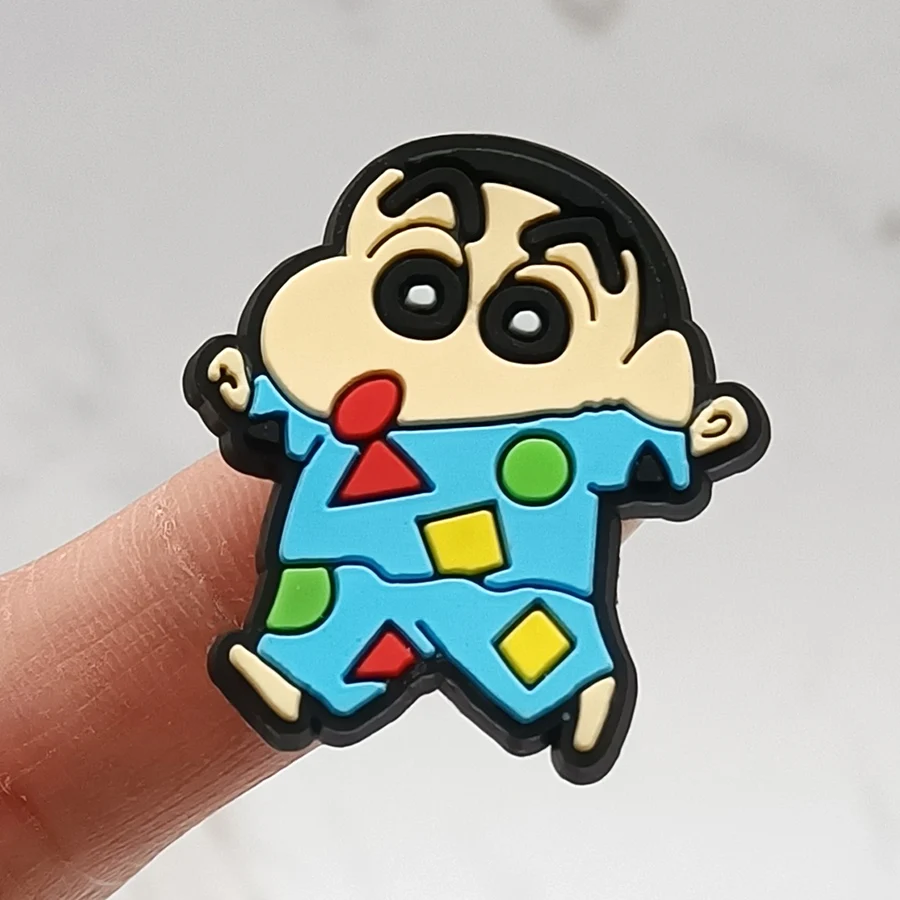 Novelty Design Cartoon With You PVC Shoe Charm Accessories Funny Diy Shoe Buckle Decor Fit Pins Croc Charms JIBZ Kid Party Gift