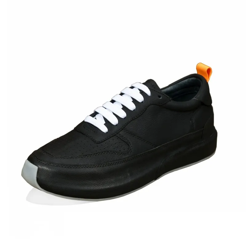 Spring Mens Thick Platform Running Shoes Genuine Leather Outdoor Sport Skateboarding Male Training Fitness Sneakers Colors | Спорт и