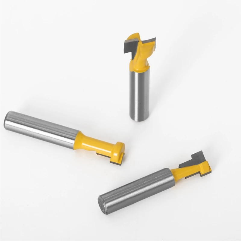 

3Pcs 8mm Shank T-Slot Cutter Router Bit Set Hex Bolt Key Hole Bits T Slotting Milling Cutter for Wood Woodworking Tool