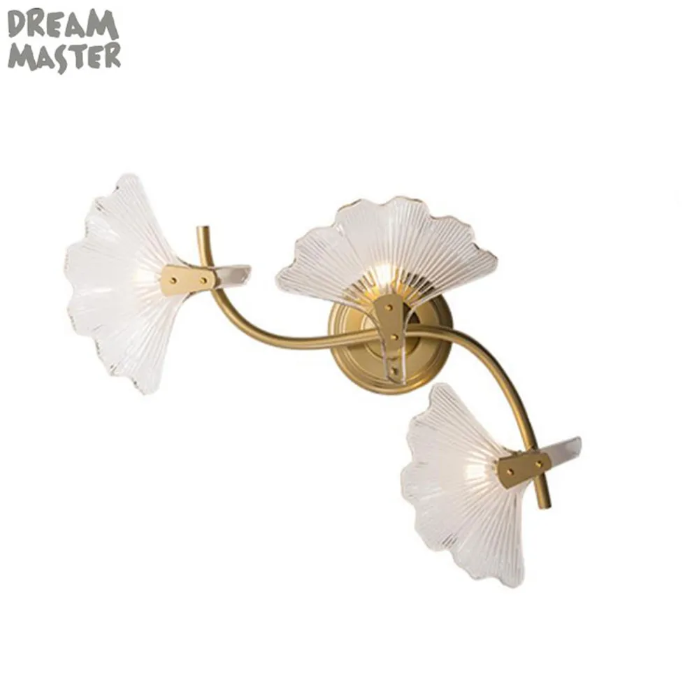 Ретро Стеклянные оттенки G9 настенный светильник американская прикроватная