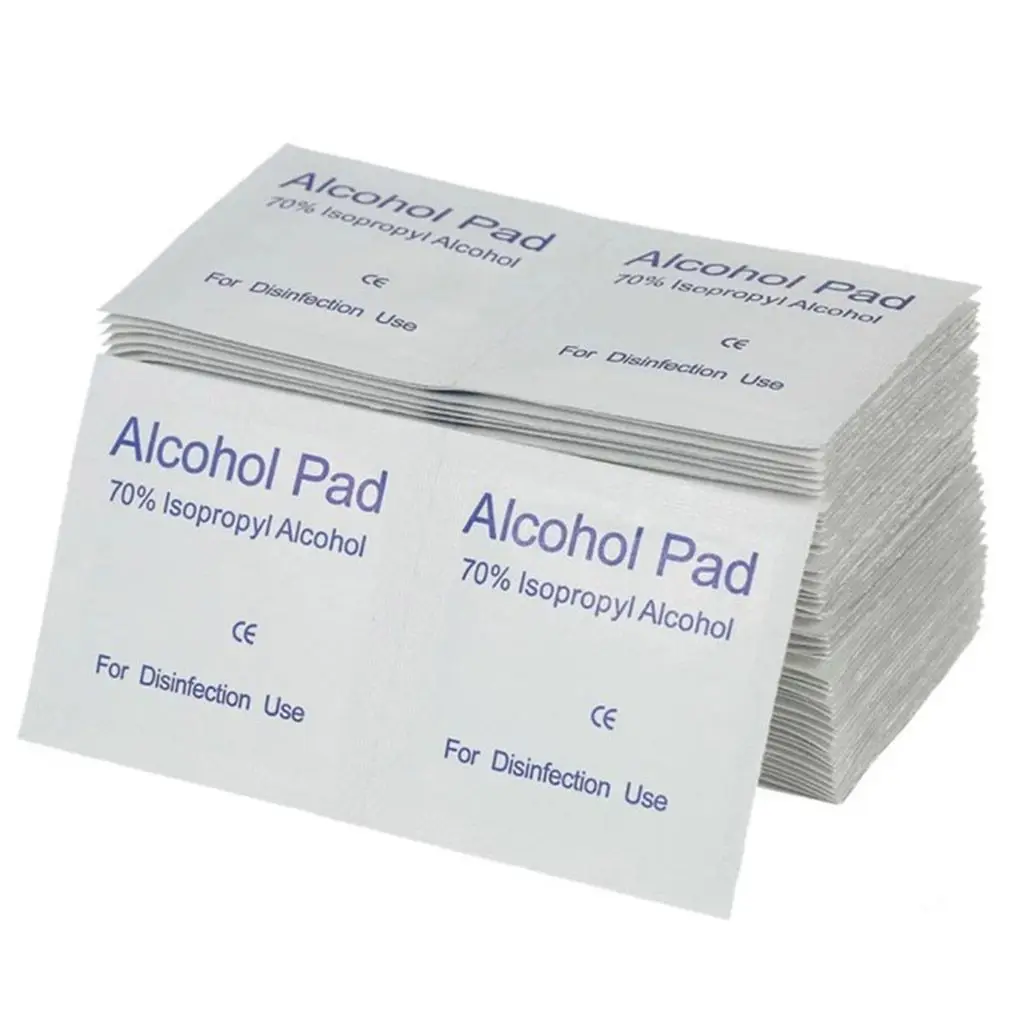 100 шт./компл. Портативный спиртовые тампоны колодки салфетки антисептическое