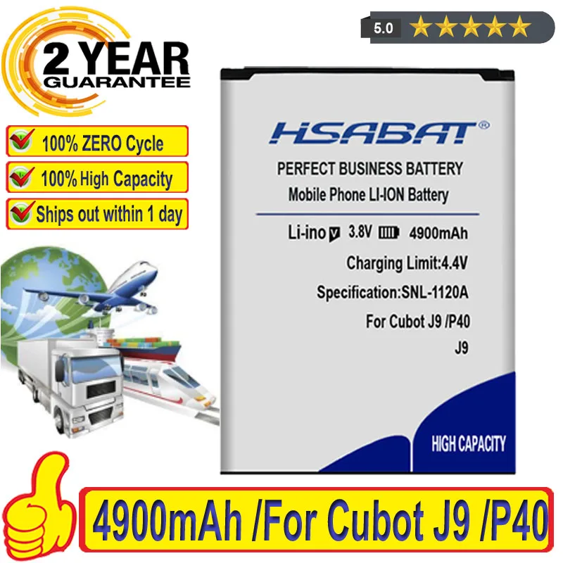 Топ-бренд 100% новый аккумулятор 4900 мАч для батарей Cubot J9 / P40 | Мобильные телефоны и