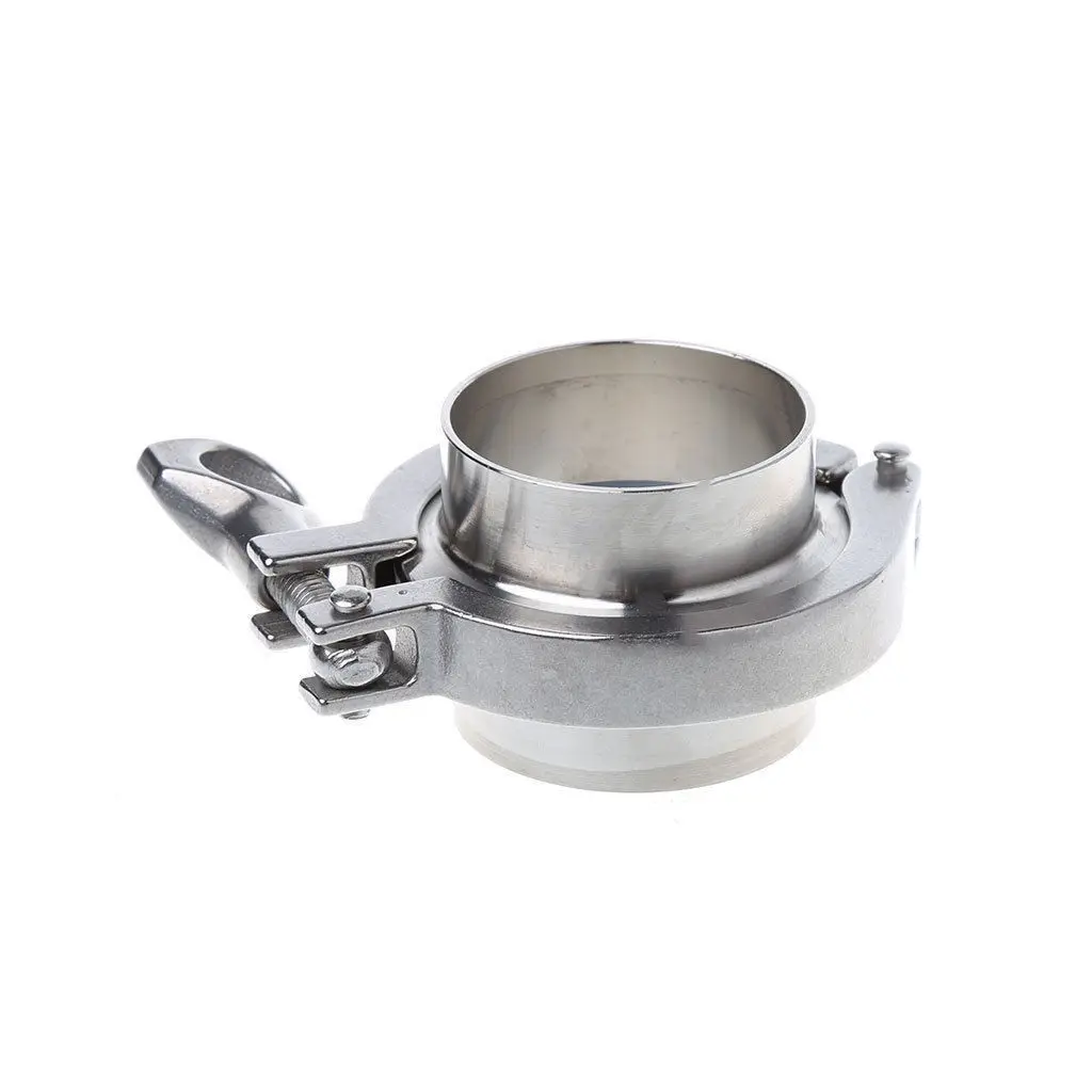 

1Pcs 304 Stainless Steel 2 OD Sanitary Weld Ferrule+Tri Clamp+PTFE Gasket Set