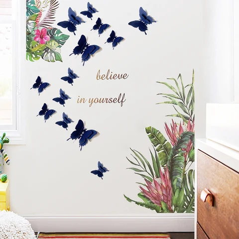 8 шт. 3D Наклейка на стену в виде бабочки, двухслойная жемчужная бабочка, наклейка-бабочка для украшения дома вечерние НКИ, свадьбы