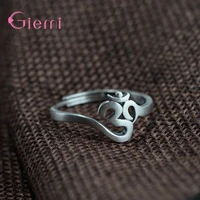 genuine 925 sterling silver fashion simple opening ring fashion trend high quality party accessories factory direct sales
