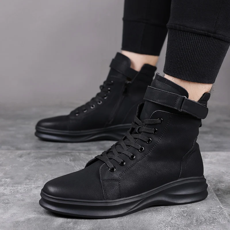 

2021 Autumn Winter Men Casual Boots Man Fashion Men Leather Shoes Men Ankle Boots Tooling Martin Boots Shoes For Men Male