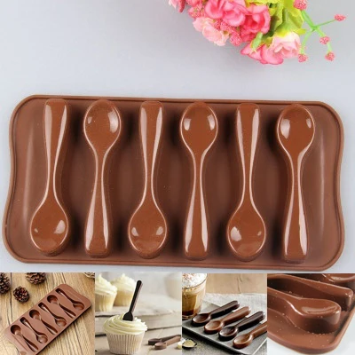 1 шт. силиконовая форма ложки для выпечки пирожных с шоколадной начинкой сахарные