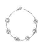 Женский браслет из серебра 925 пробы с муассанитом