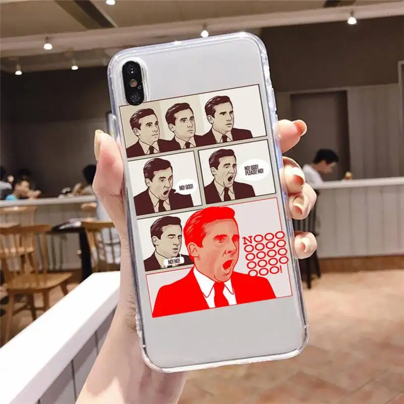 the office tv show what she said phone case transparent case for iphone 6 6s 7 8 plus xr x xs xsmax 11 12 pro mini max free global shipping