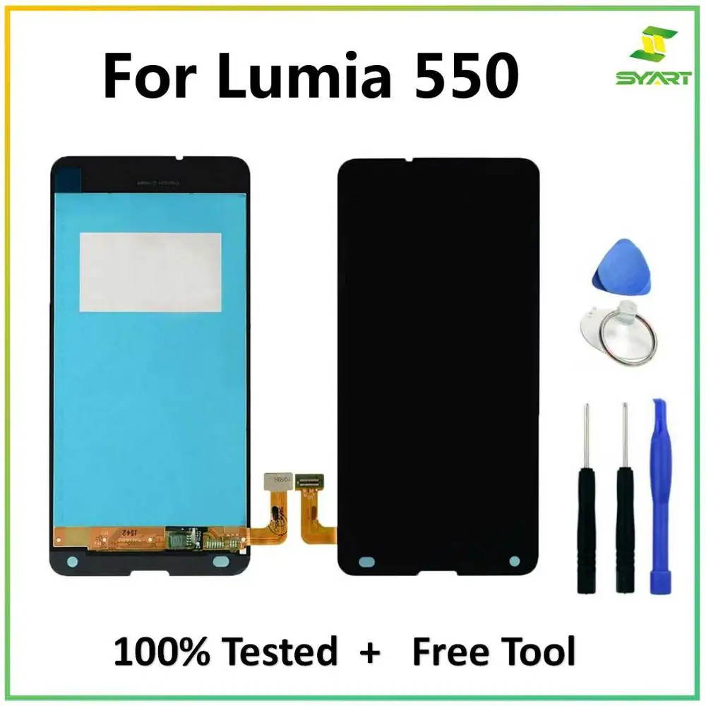 Для Nokia Lumia 550 ЖК дисплей сенсорный экран дигитайзер сборка запасные части для RM 1127