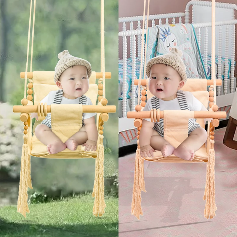 Детские садовые качели подвесные деревянные игрушки для детского сада маленькая