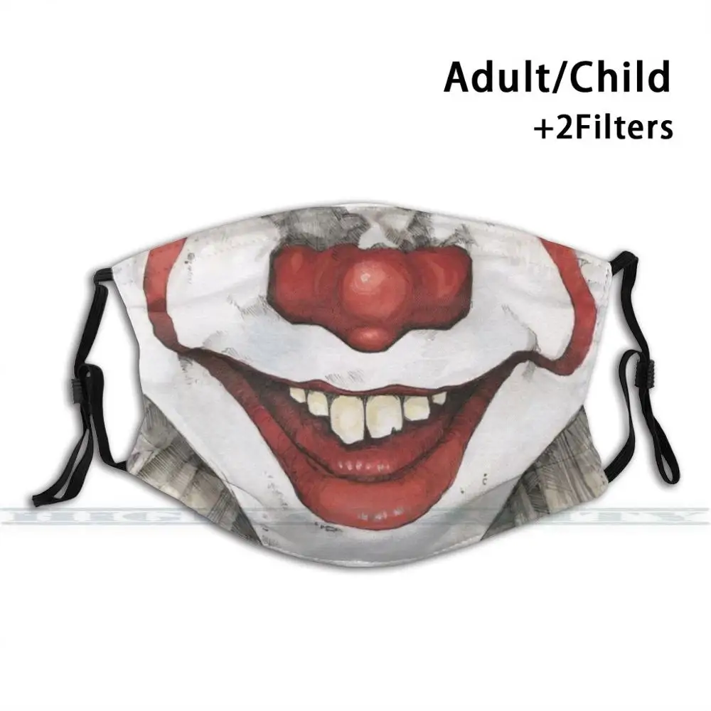 

Pennywise It 3d Print Reusable Mouth Mask Washable Filter Anti Dust Face Mask Pennywise It Stephenking Mask