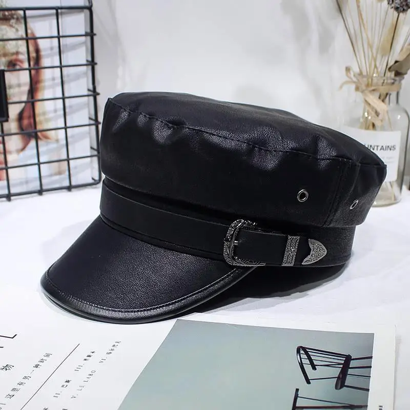 Кепка Idopy из искусственной кожи женская плоский берет Капитана | Аксессуары для
