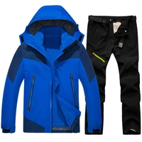 new ski suit men windproof waterproof warm padded snowboarding jackets set winter outdoor climbing skiing jacket and snow pants